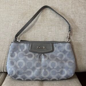Coach Gray Wristlet Bag